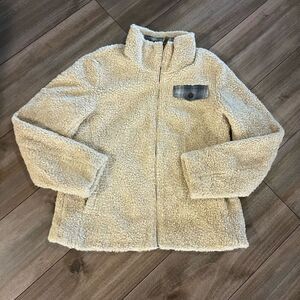 Pendleton Cream Fuzzy Sherpa Fleece Jacket Women Small‎
